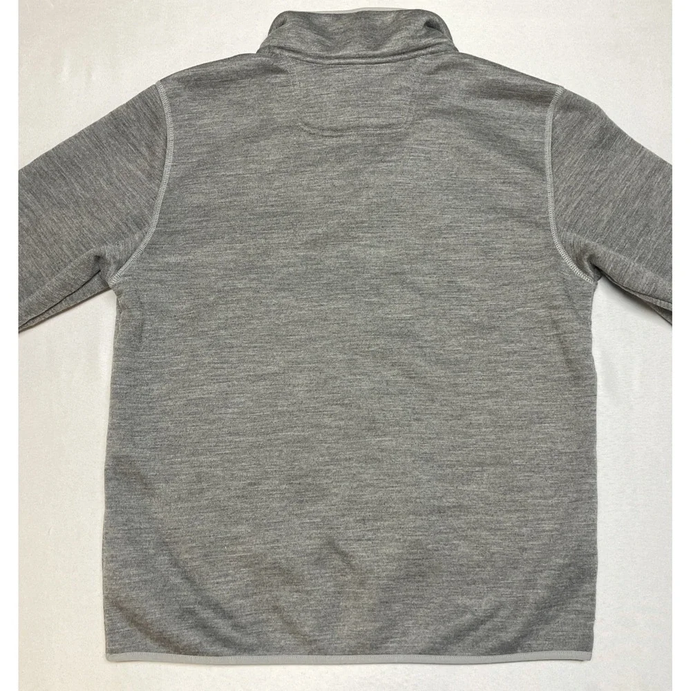 The North‎ Face Wool Sherpa Gray Fleece Lined Quarter Snap Pullover Men's Medium